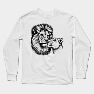 Lion and Lioness Love Long Sleeve T-Shirt
